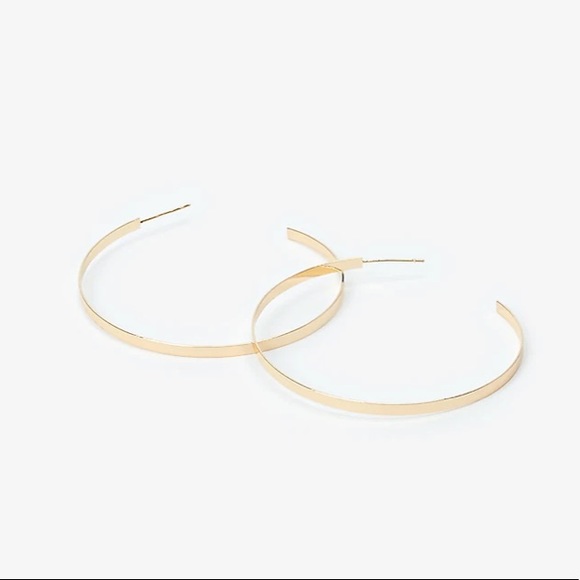 NWT Express 2” metal hoop earrings in gold - Picture 2 of 8